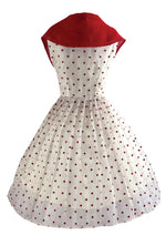 Vintage 1950s Red & White Polka Dot Dress - NEW!