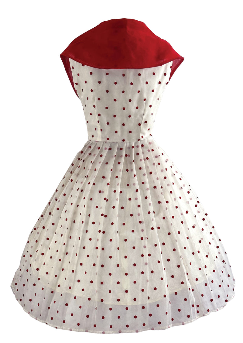 Vintage 1950s Red & White Polka Dot Dress Vintage 1950s Red & White Polka Dot Dress