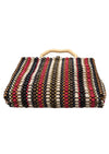 Vintage 1940s Wood Beaded Colourful Striped Purse - NEW!