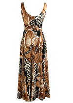 Vintage 1970s Leopard Print Maxi dress and Jacket Ensemble- NEW!