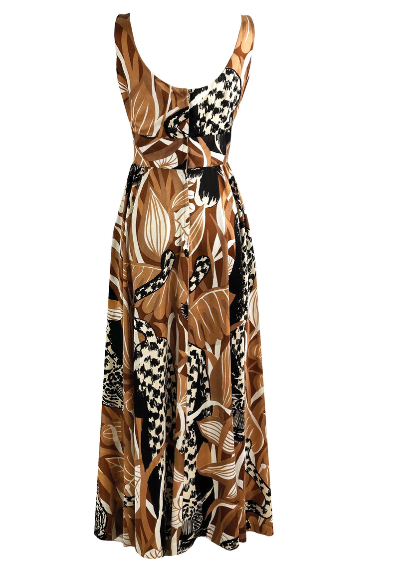 Vintage 1970s Leopard Print Maxi dress and Jacket Ensemble- NEW!