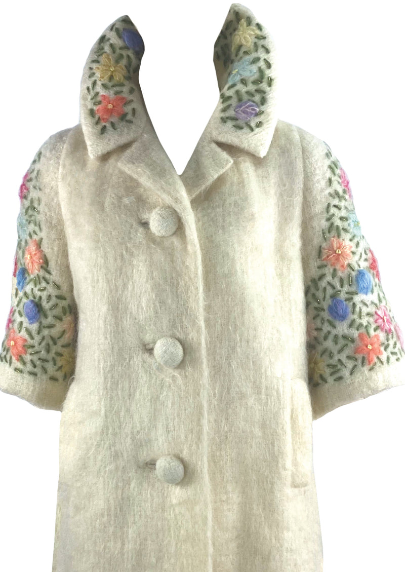 Copy of Rare and Desirable Early 1960s Mohair Embroidered Coat - NEW!
