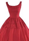 Vintage 1950s Claret Coloured Party Dress - NEW!