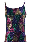 Vintage 1960s Harlequin Sequinned Sheath Dress - New!