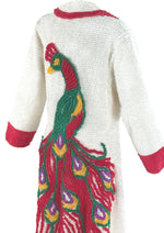 Collectable  Vintage 1940s to 1950s Peacock Chenille Robe (Small)- NEW!