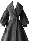 Vintage 1950s Charcoal Grey Lilli Ann Princess Coat- NEW!