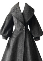 Vintage 1950s Charcoal Grey Lilli Ann Princess Coat- NEW!