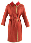 Vintage 1960s Red and Cream Mod Wool Coat - NEW!