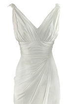 Vintage 1950s White Crepe Bombshell Dress- NEW!