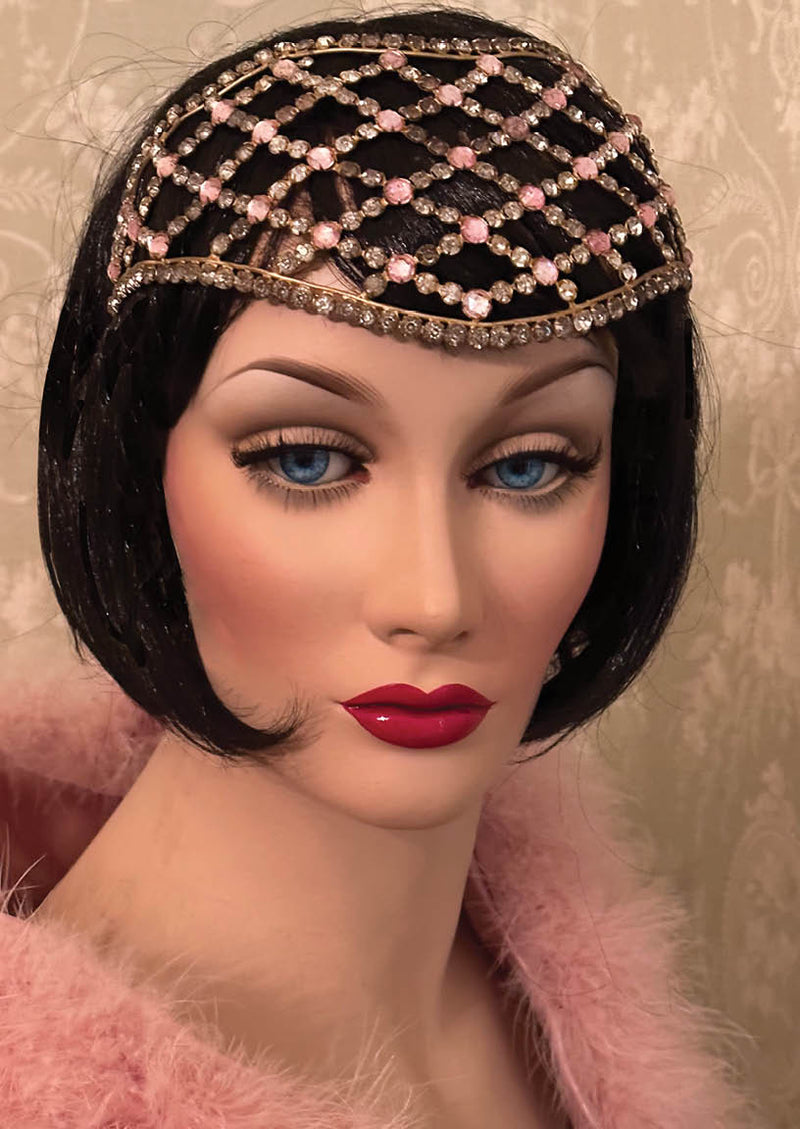 Rare Antique 1920s Rhinestone Headband Headpiece - NEW!