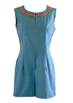 Vintage 1970s Blue Chambray Romper and Maxi Skirt Ensemble - NEW!