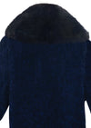 Vintage 1960s Black and Deep Blue Wool Suit- NEW!