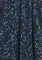 Vintage 1950s - 60s Designer Suzy Perette Black Lace Party Dress- New!