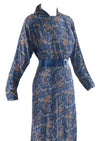 Vintage 1940s Paisley Rayon Robe Gown - NEW!