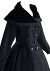 Vintage 1950s Lilli Ann Black Eyelash Wool Princess Coat- New!