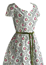 Vintage 1950s Pink Roses Designer Horrockses Dress - NEW!