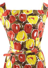 Vintage Early 1960s Tulip Print Cotton Wiggle Dress - NEW!