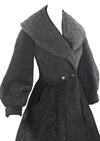 Vintage 1950s Charcoal Grey Lilli Ann Princess Coat- NEW!