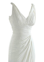 Vintage 1950s White Crepe Bombshell Dress- NEW!