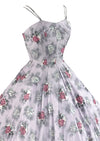 Late 1950s to Early 1960s Lilac Floral Sundress- NEW!