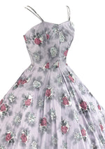 Late 1950s to Early 1960s Lilac Floral Sundress- NEW!