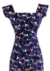 Late 1950s Designer Tulip Print Wiggle Dress- NEW!