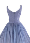 1960s Lavender Blue Chiffon Cocktail Dress - NEW! (ON HOLD)
