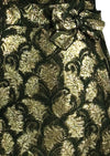 Early 1960s Deep Moss Green and Gold Brocade Cocktail Dress - NEW!