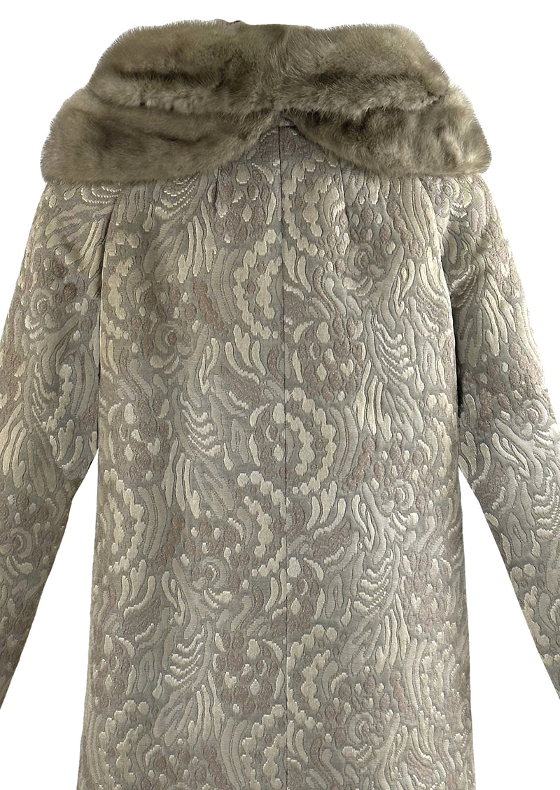 Stylish 1960s Paisley Patterned Brocade Coat - NEW!