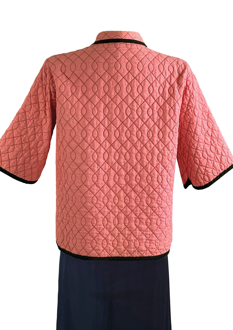 Vintage 1940s Pink and Black Lounge Suit/Pyjamas- NEW!
