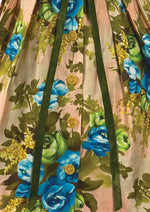 Late 1950s to Early 1960s Huge Blue Roses Dress- NEW!