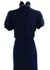 Vintage Late 1930s to Early 1940s  Navy Knit Dress Set - NEW!