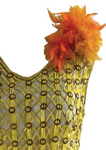 Vintage 1920s French Gold Woven Ribbon Charleston Dress- NEW!