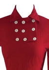 Vintage 1940s Red Wool Military-look Dress - NEW!