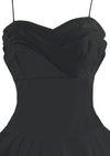 Late 1950s Black Cotton Sundress with Red Roses Border- NEW!