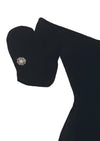 Vintage Early 1950s Black Velvet Cocktail Dress- NEW!