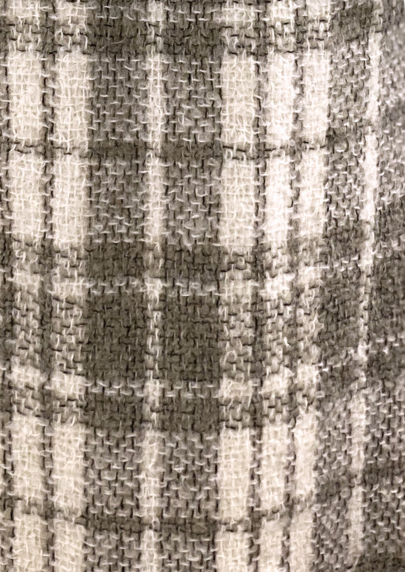 Vintage Late 1950s Lilli Ann Cream and Taupe Plaid Designer Coat - NEW!