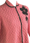 Vintage 1940s Pink and Black Lounge Suit/Pyjamas- NEW!