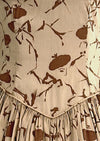 Vintage 1950s Mocha Novelty Dress with Parisienne Faces - New!