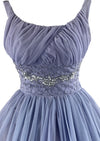 1960s Lavender Blue Chiffon Cocktail Dress - NEW! (ON HOLD)