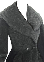 Vintage 1950s Charcoal Grey Lilli Ann Princess Coat- NEW!