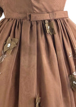 Vintage Late 1950s to Early 1960s Bronze Party Dress - NEW!