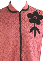 Vintage 1940s Pink and Black Lounge Suit/Pyjamas- NEW!