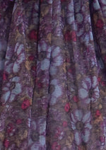 Vintage 1950s Purple Floral Chiffon Dress - NEW!