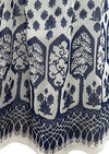 Vintage Late 1960s to 1970s Navy and White Maxi Dress - NEW!