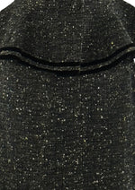 Vintage 1950s Black and Cream Flecked Wool Designer Suit - NEW!