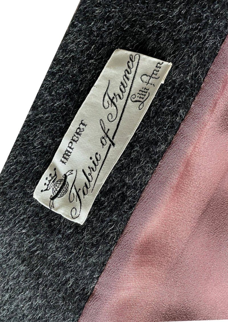 Vintage 1950s Charcoal Grey Lilli Ann Princess Coat- NEW!
