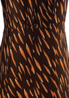 Vintage Late 1930s Brown Rayon Crepe Day Dress- NEW!