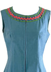 Vintage 1970s Blue Chambray Romper and Maxi Skirt Ensemble - NEW!