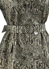Vintage 1970s Python Print Vinyl Trench Coat - NEW!